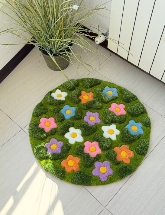 Flower Meadow Round Rug