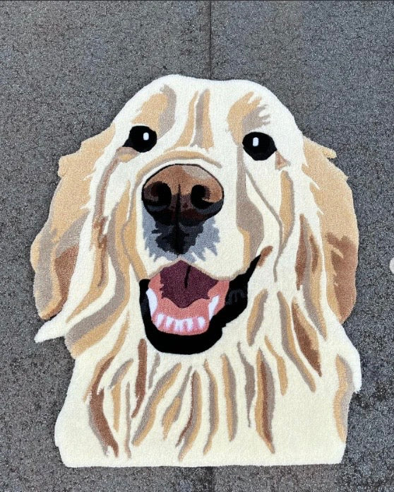 Heavenly Dog Face Handmade Rug