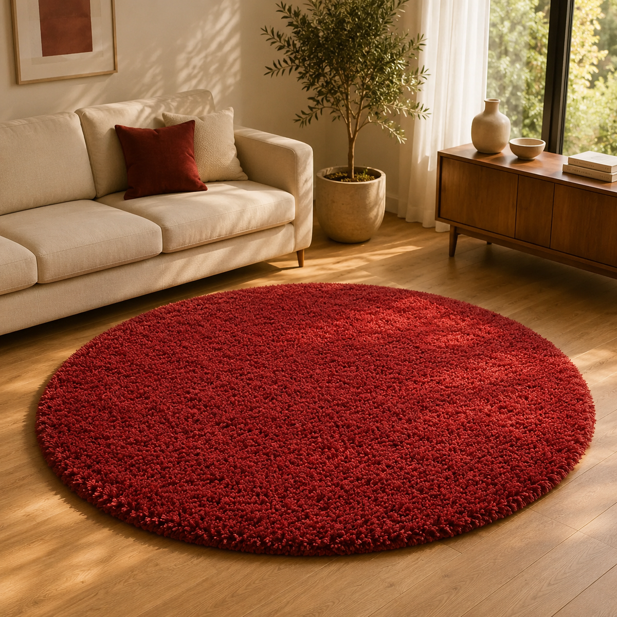 Rouge Aura Hand Tufted Rug
