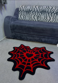 Velvet Spiderweb Heart Rug